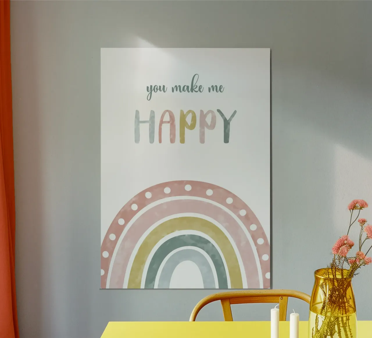 you make me  happy poster da vintageshop