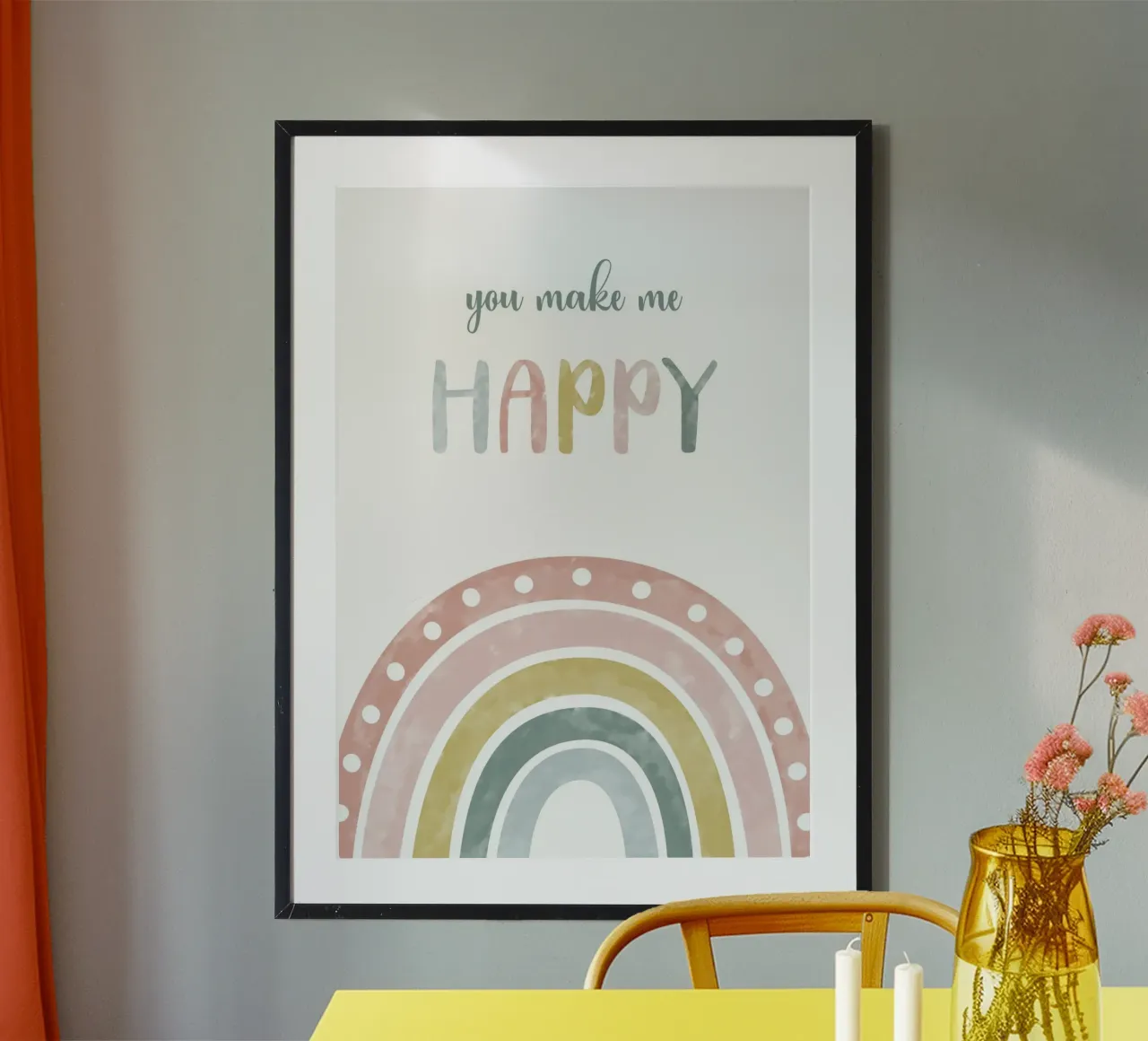 you make me  happy poster da vintageshop