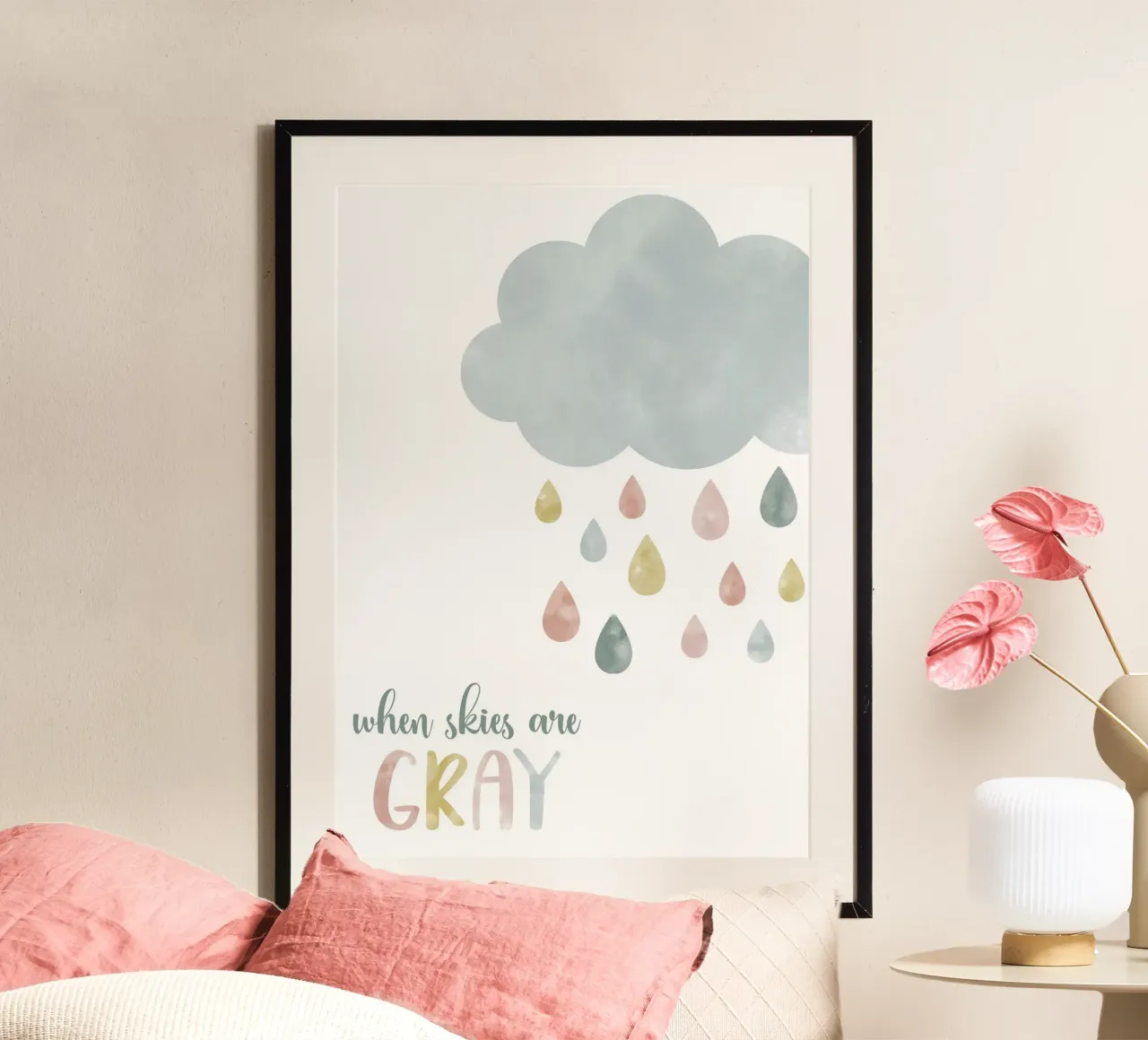 when skies are gray poster da vintageshop