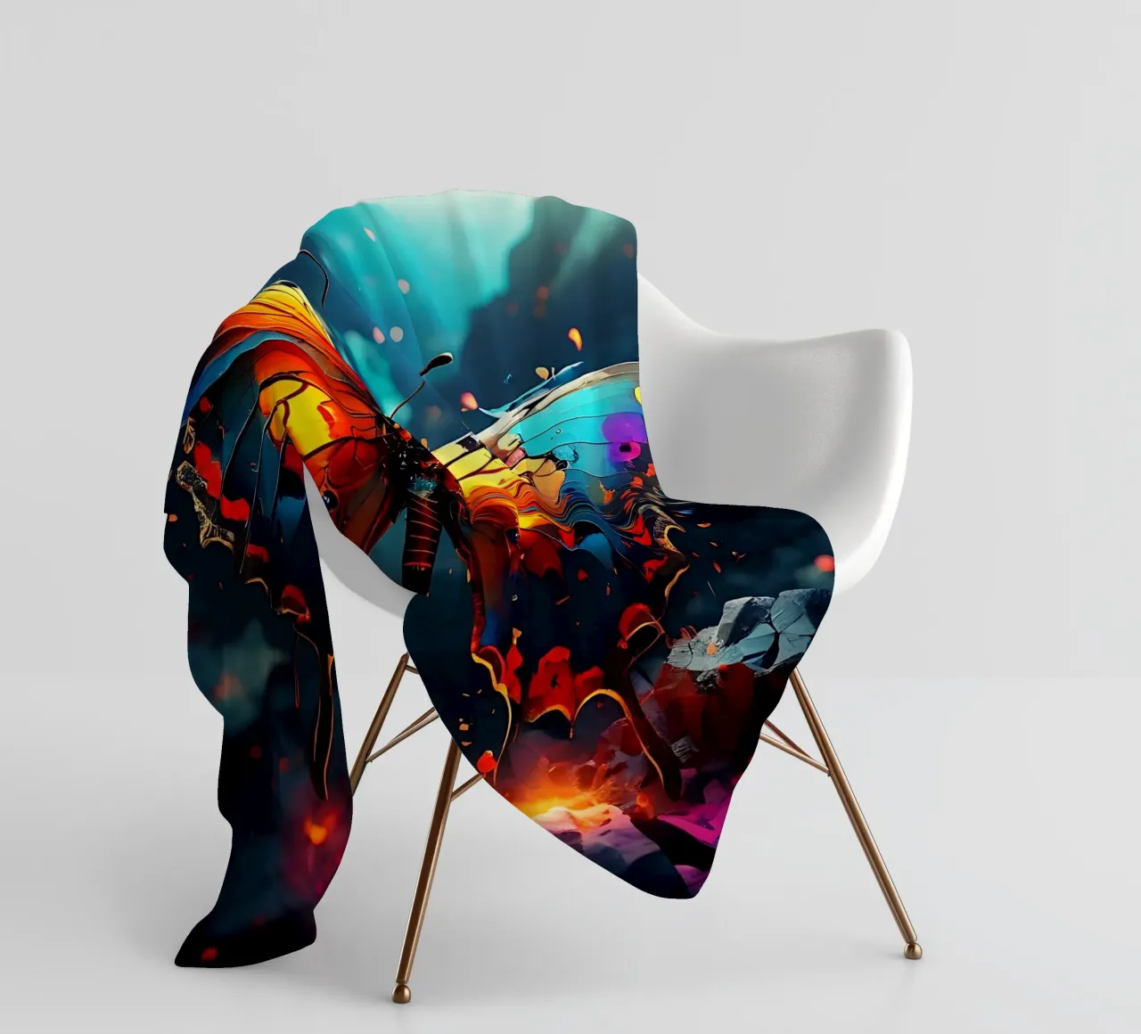 Stile_farfalla_J_1 coperta in pile da Tierisch bunt by LK