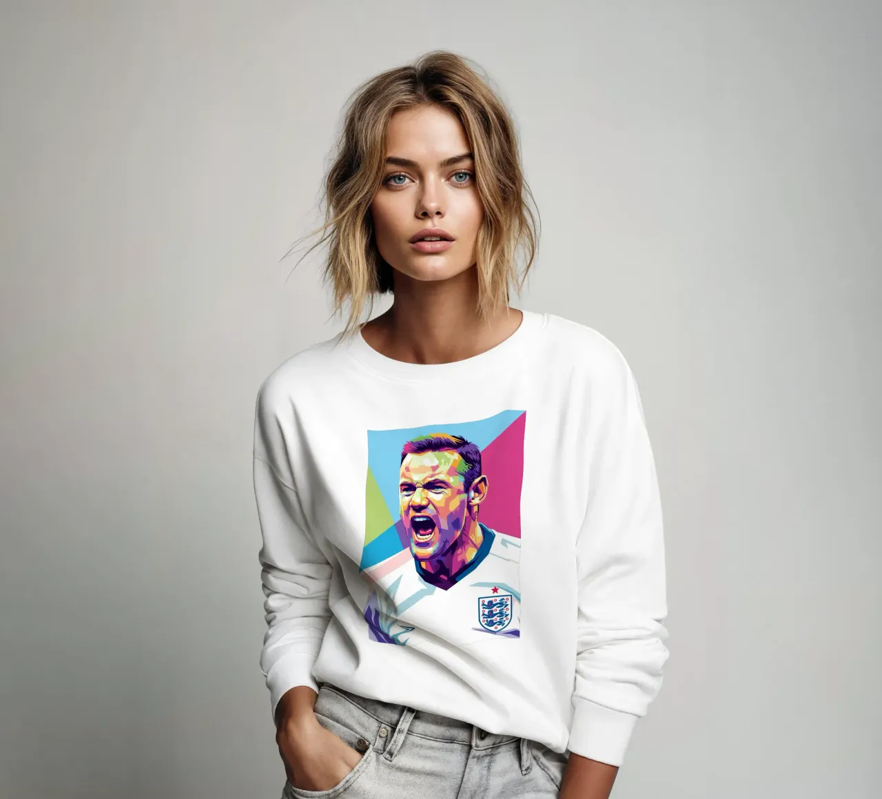 Wayne Rooney - WPAP art felpa da Hantamrata