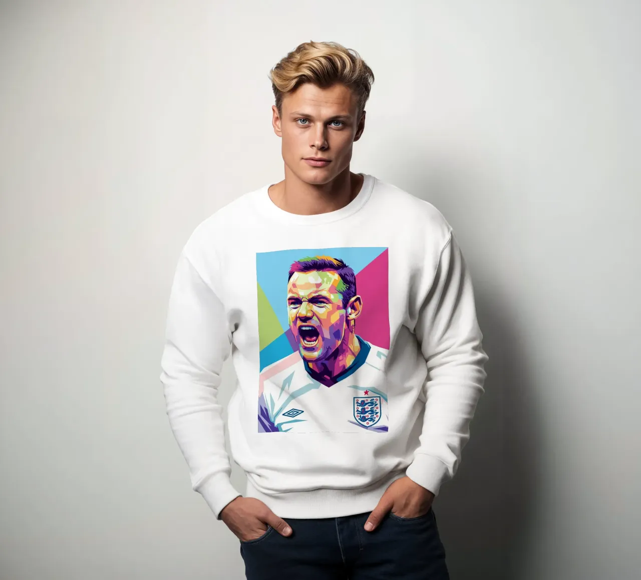 Wayne Rooney - WPAP art felpa da Hantamrata