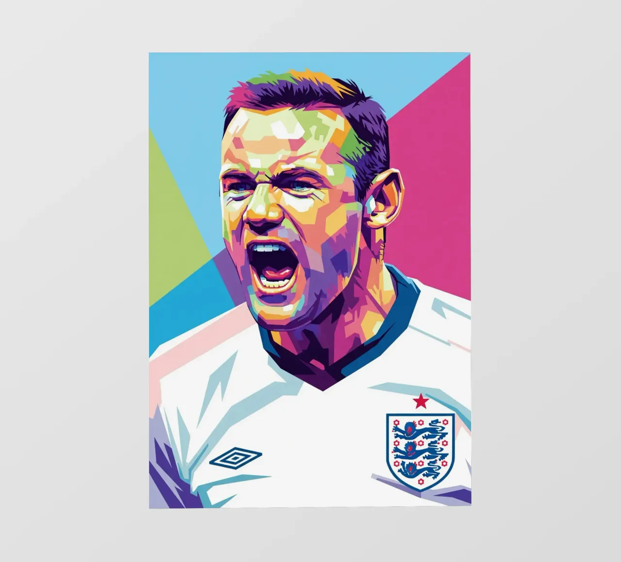 Wayne Rooney - WPAP art pellicola backlit da Hantamrata