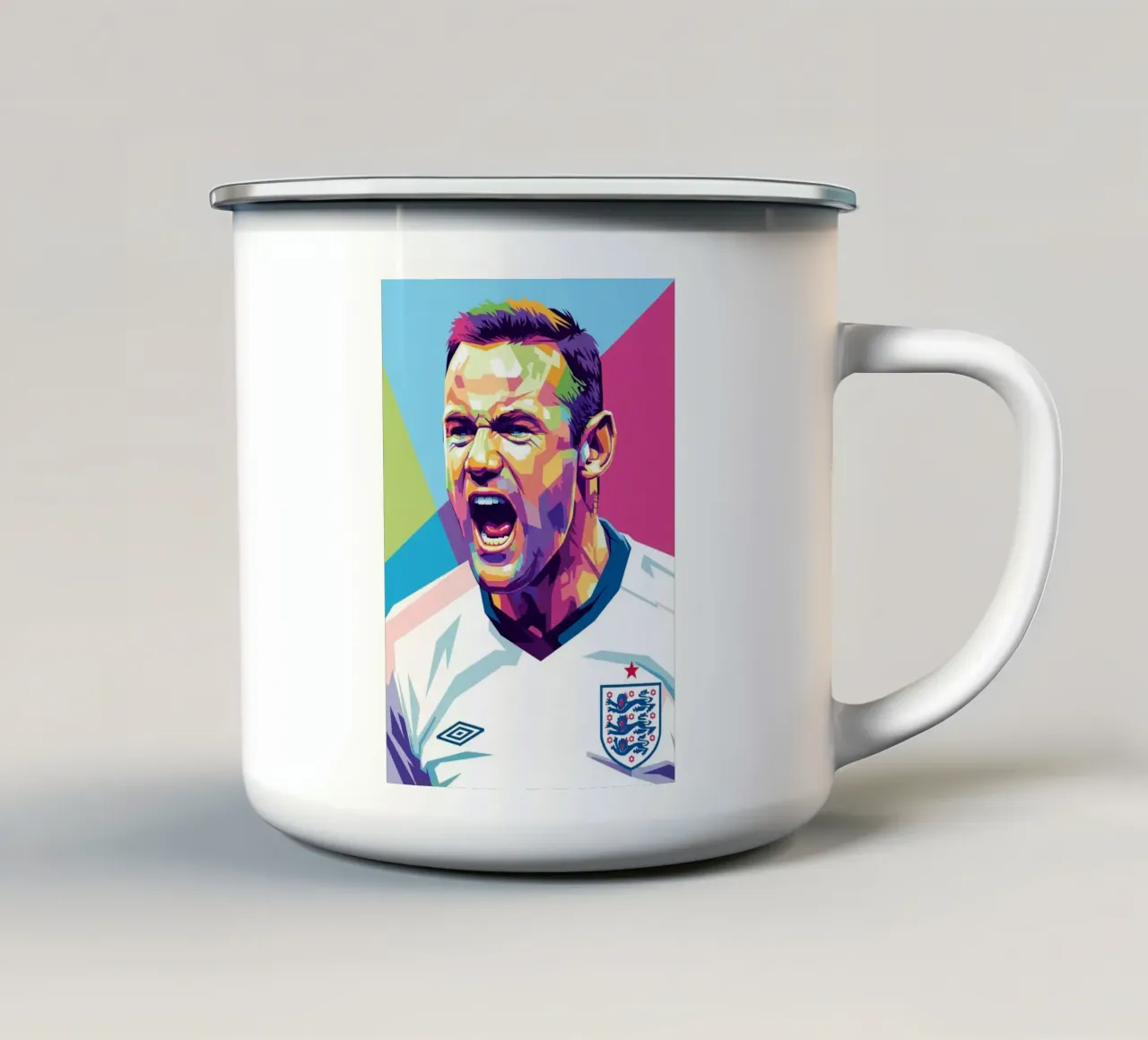 Wayne Rooney - WPAP art tazza in smalto da Hantamrata