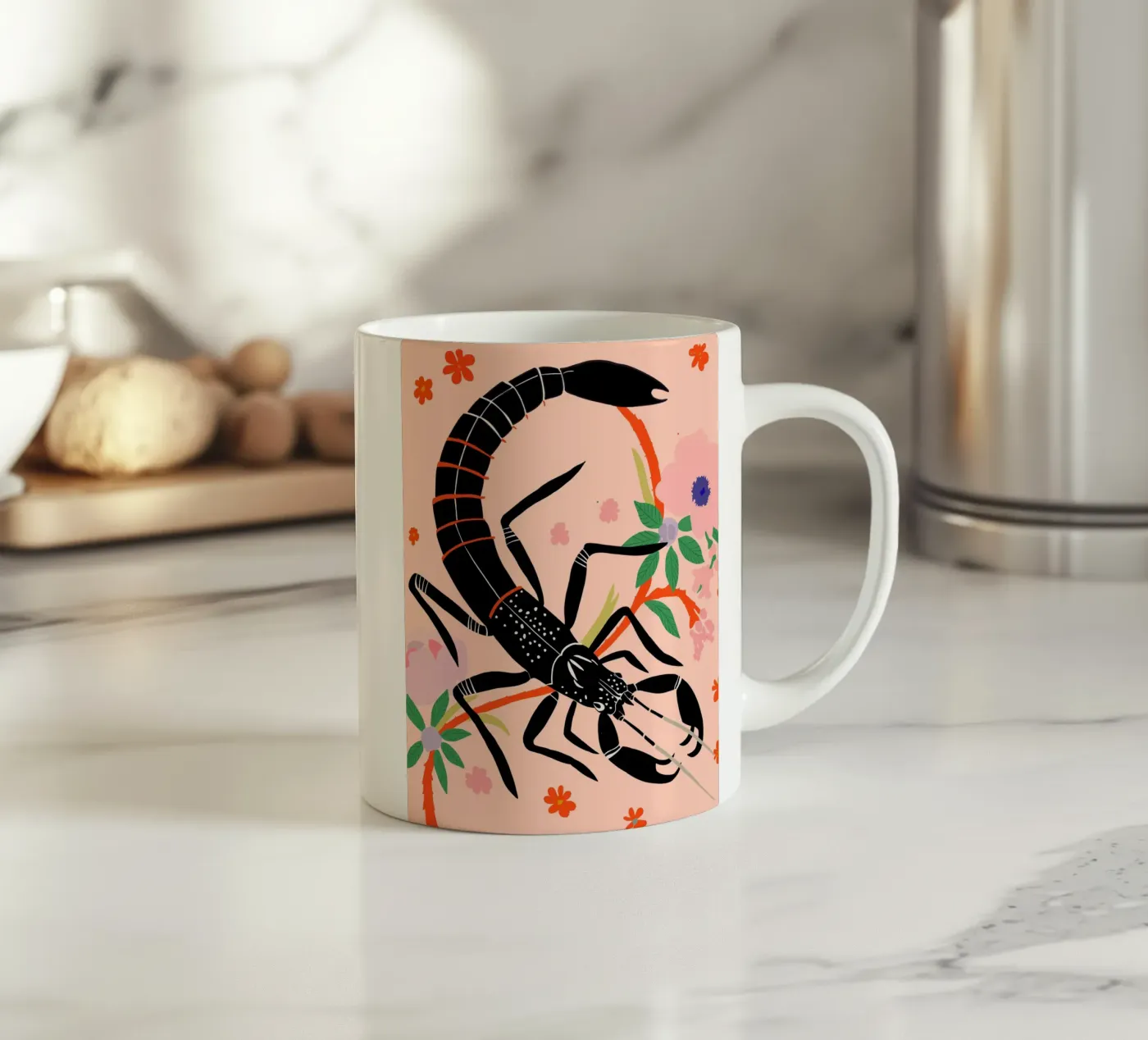 Scorpio ceramic mug by ArtsySesta