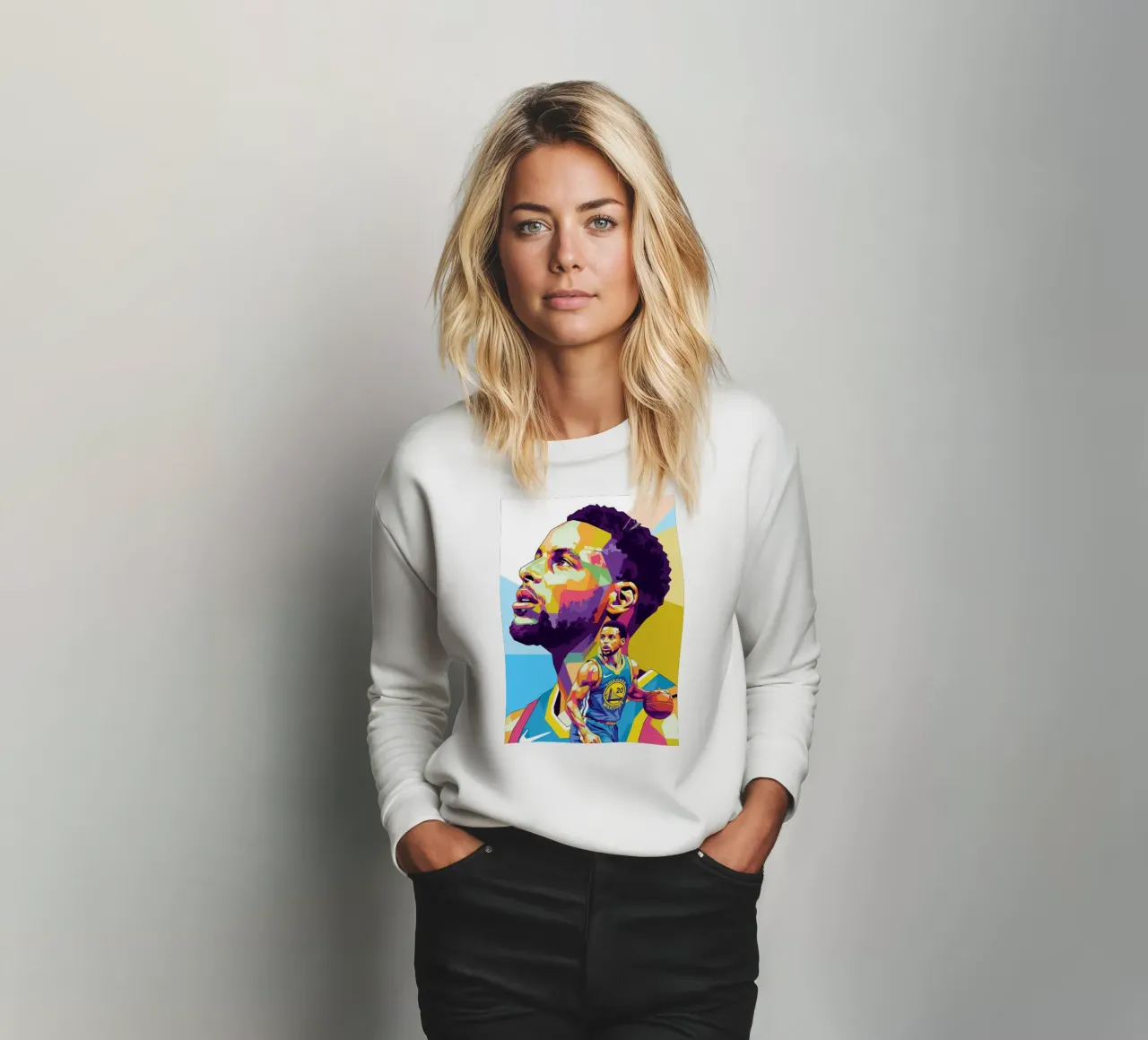 Stephen Curry, iconico giocatore di basket felpa da Hantamrata