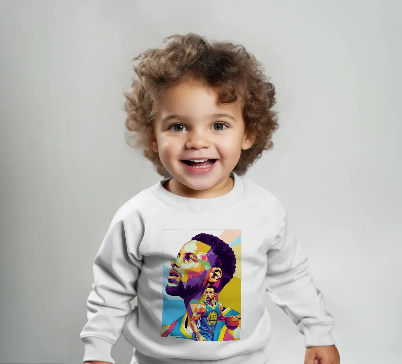 Stephen Curry, iconico giocatore di basket felpa neonato da Hantamrata