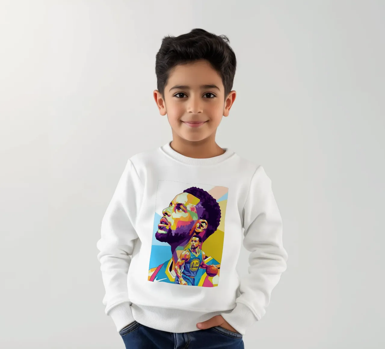 Stephen Curry, iconico giocatore di basket felpa bambino da Hantamrata