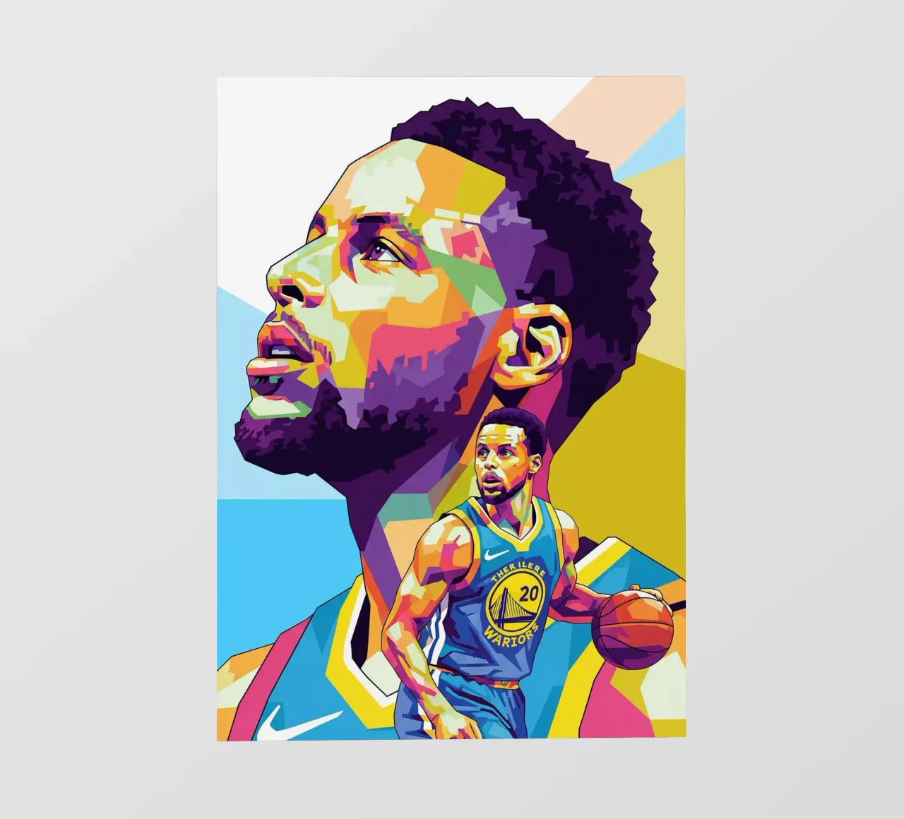 Stephen Curry, iconico giocatore di basket pellicola backlit da Hantamrata
