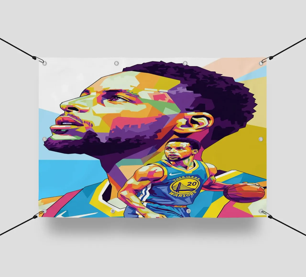 Stephen Curry, iconico giocatore di basket telo in pvc da Hantamrata