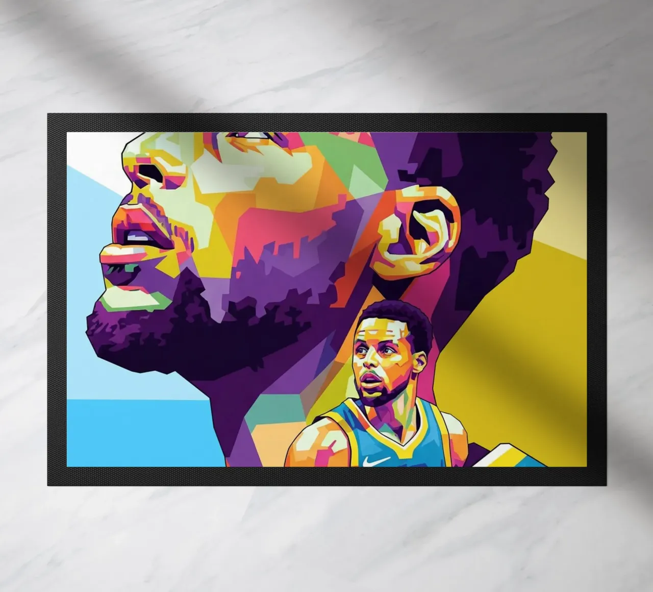 Stephen Curry, iconico giocatore di basket zerbino da Hantamrata