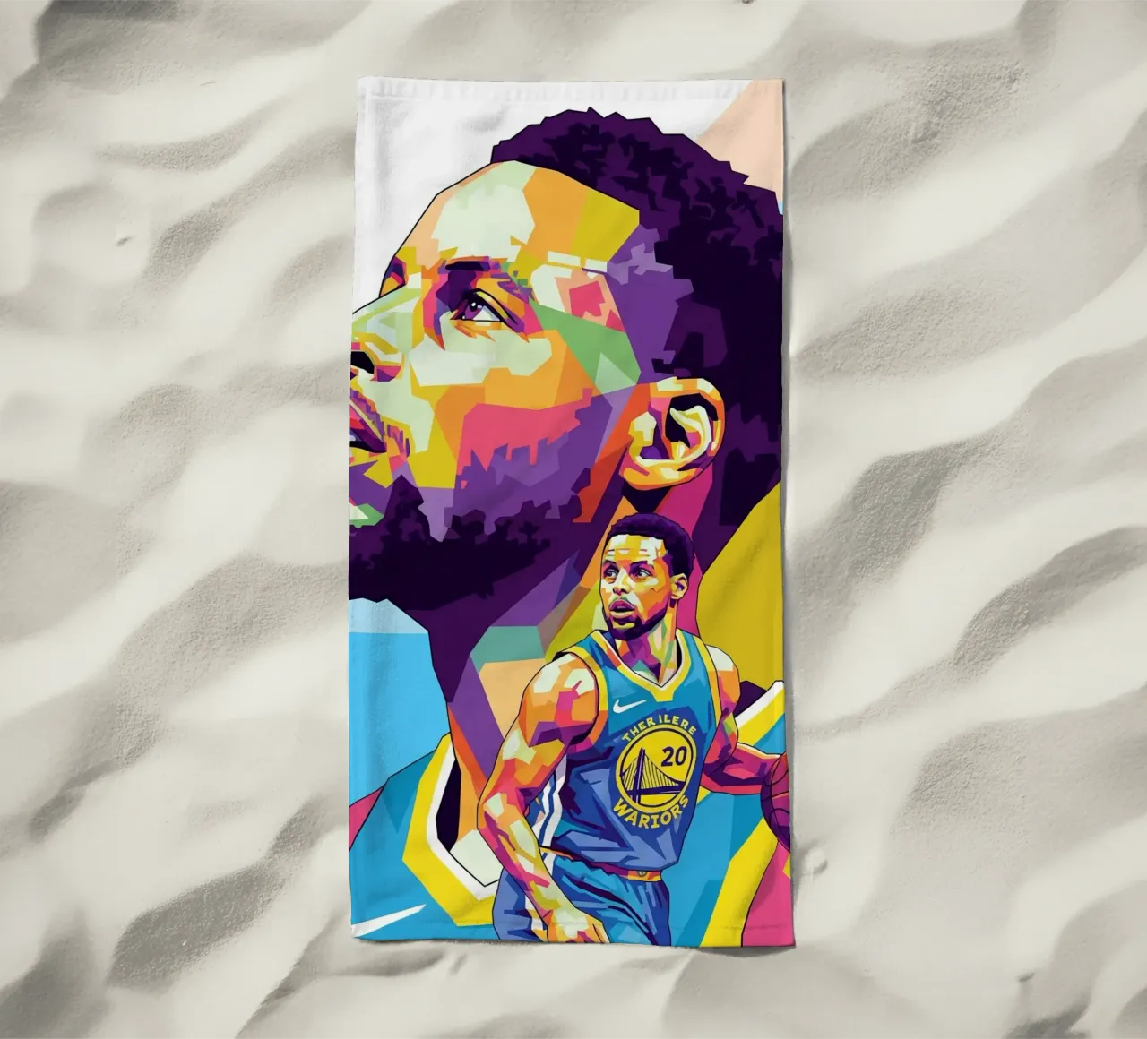 Stephen Curry, iconico giocatore di basket telo mare da Hantamrata