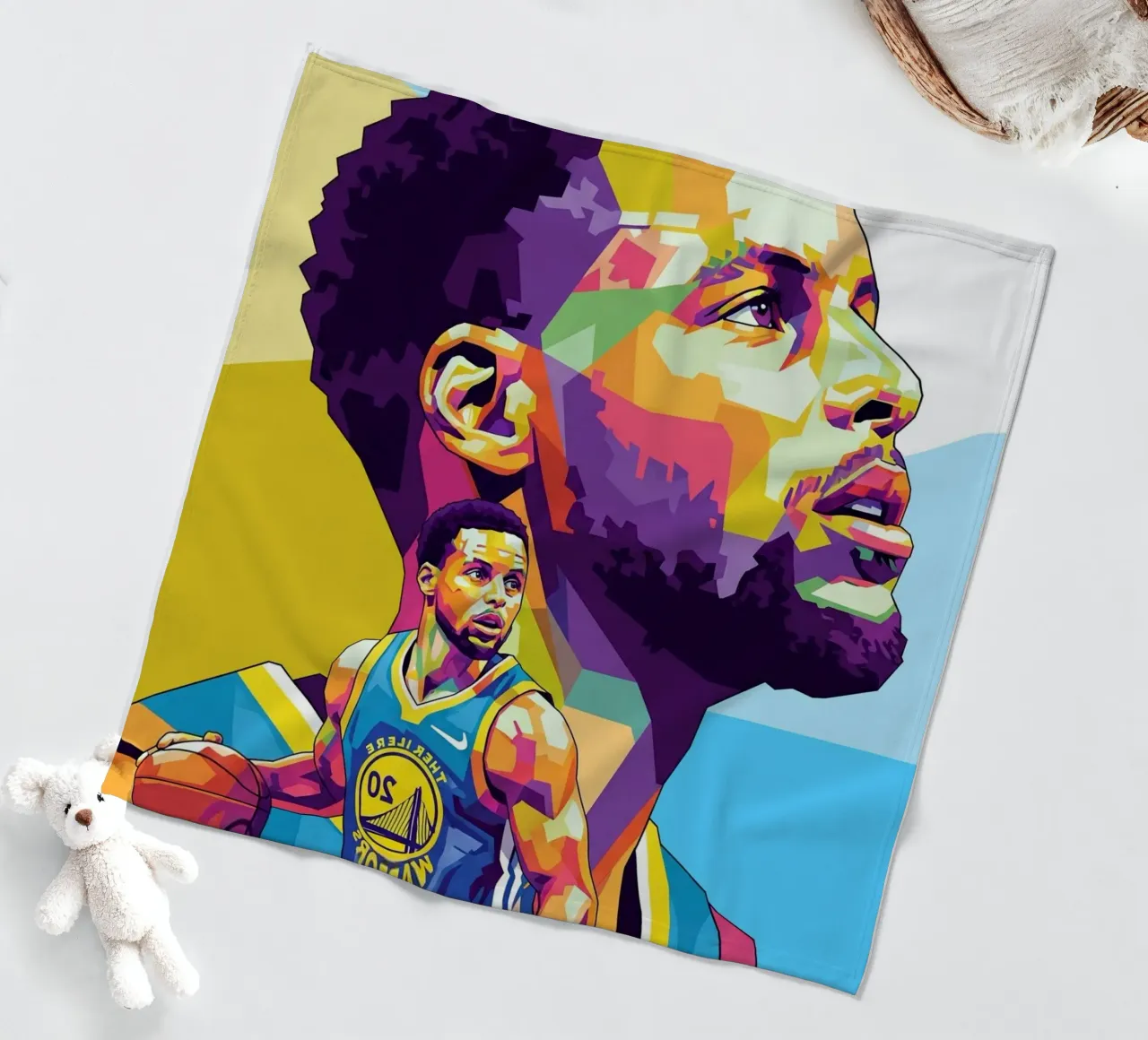 Stephen Curry, iconico giocatore di basket coperta in pile da Hantamrata