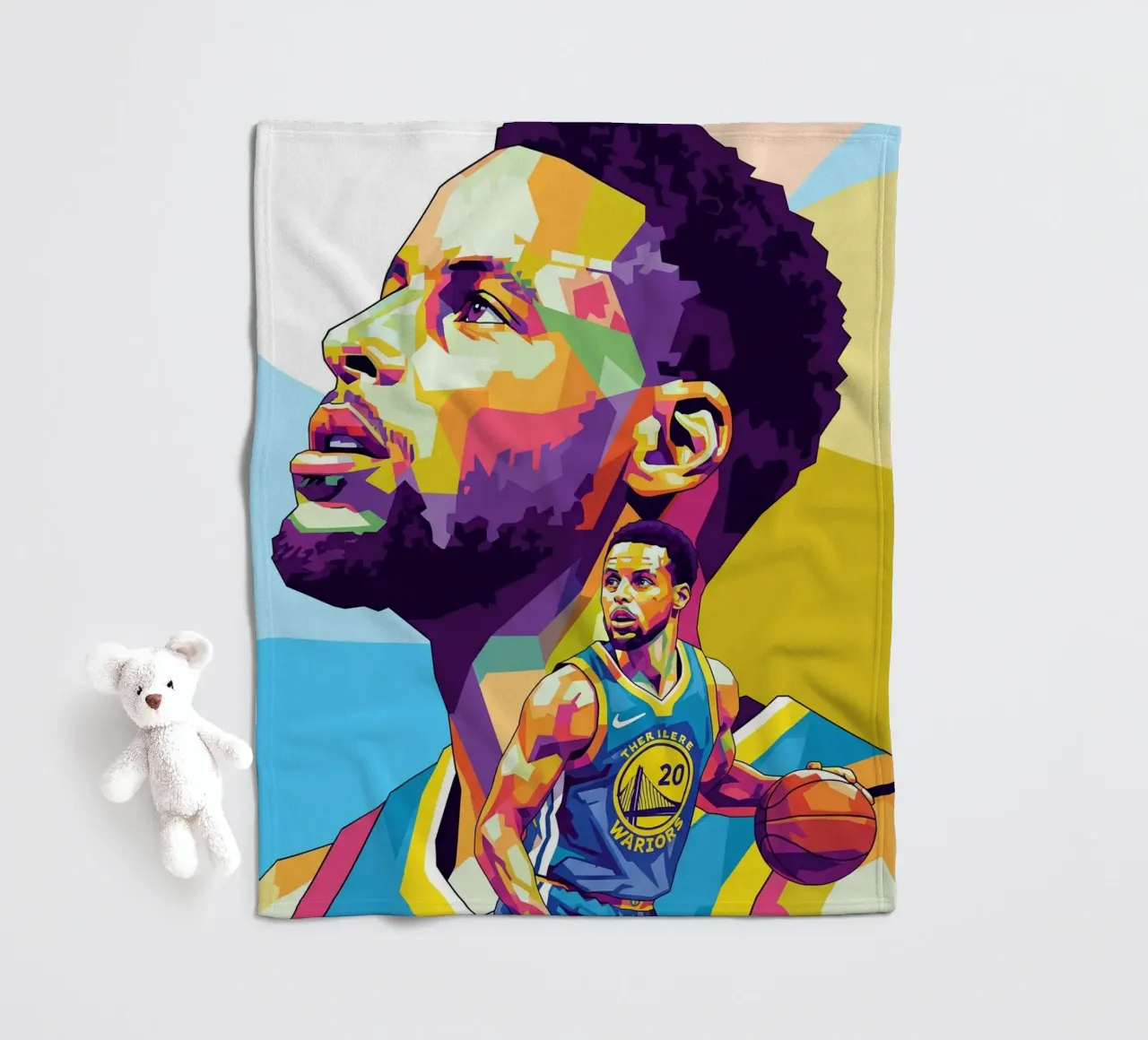 Stephen Curry, iconico giocatore di basket coperta in pile da Hantamrata