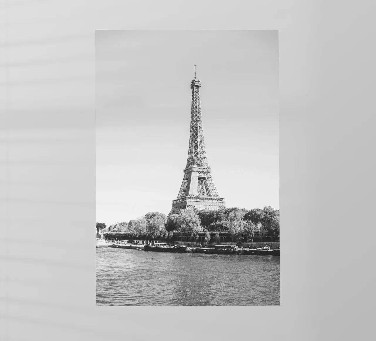 Black and White Eiffel Tower pellicola backlit da patiphotography