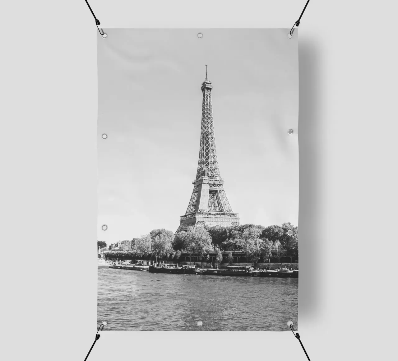 Black and White Eiffel Tower telo in pvc da patiphotography
