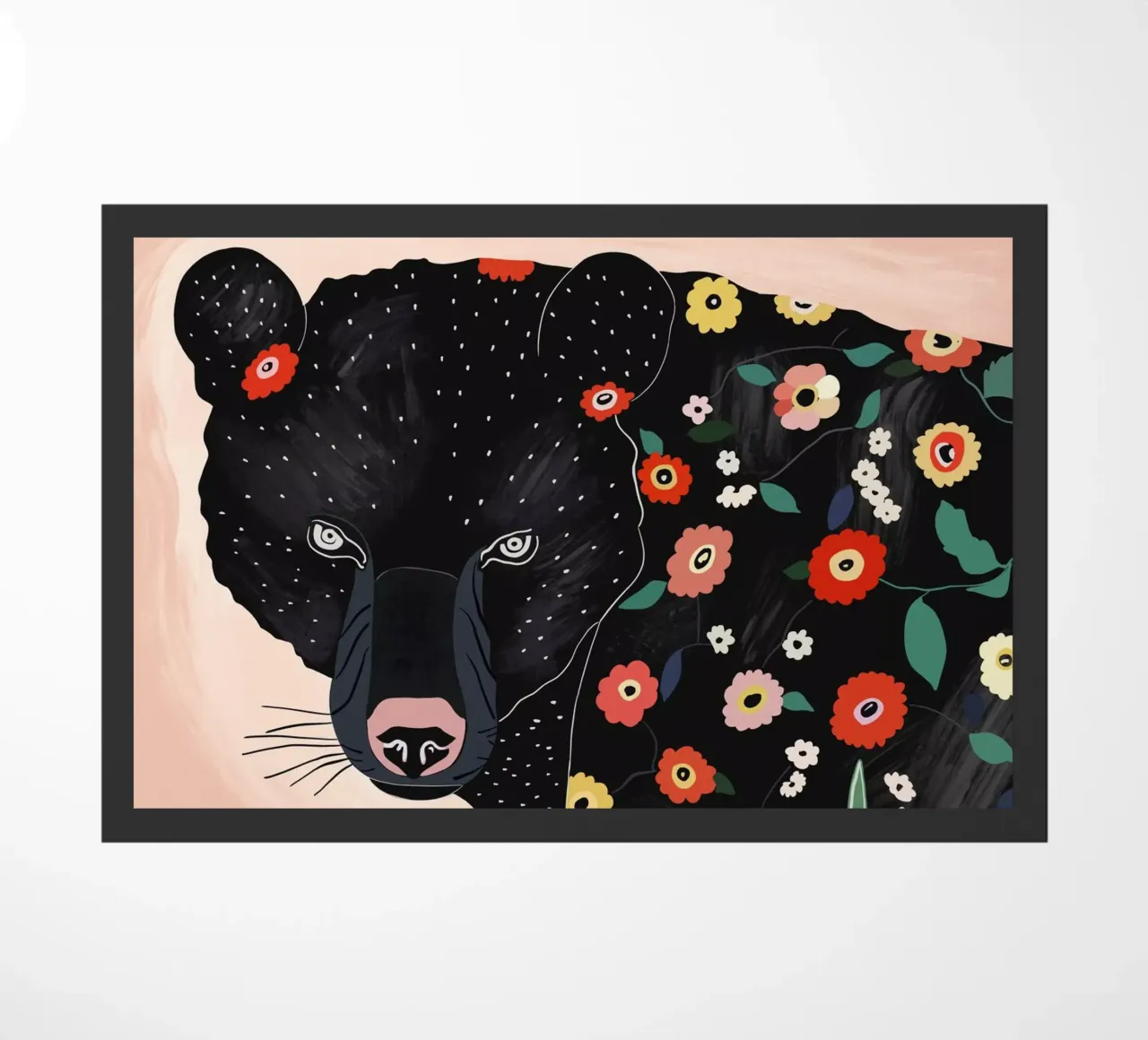 Orso floreale zerbino da ArtsySesta