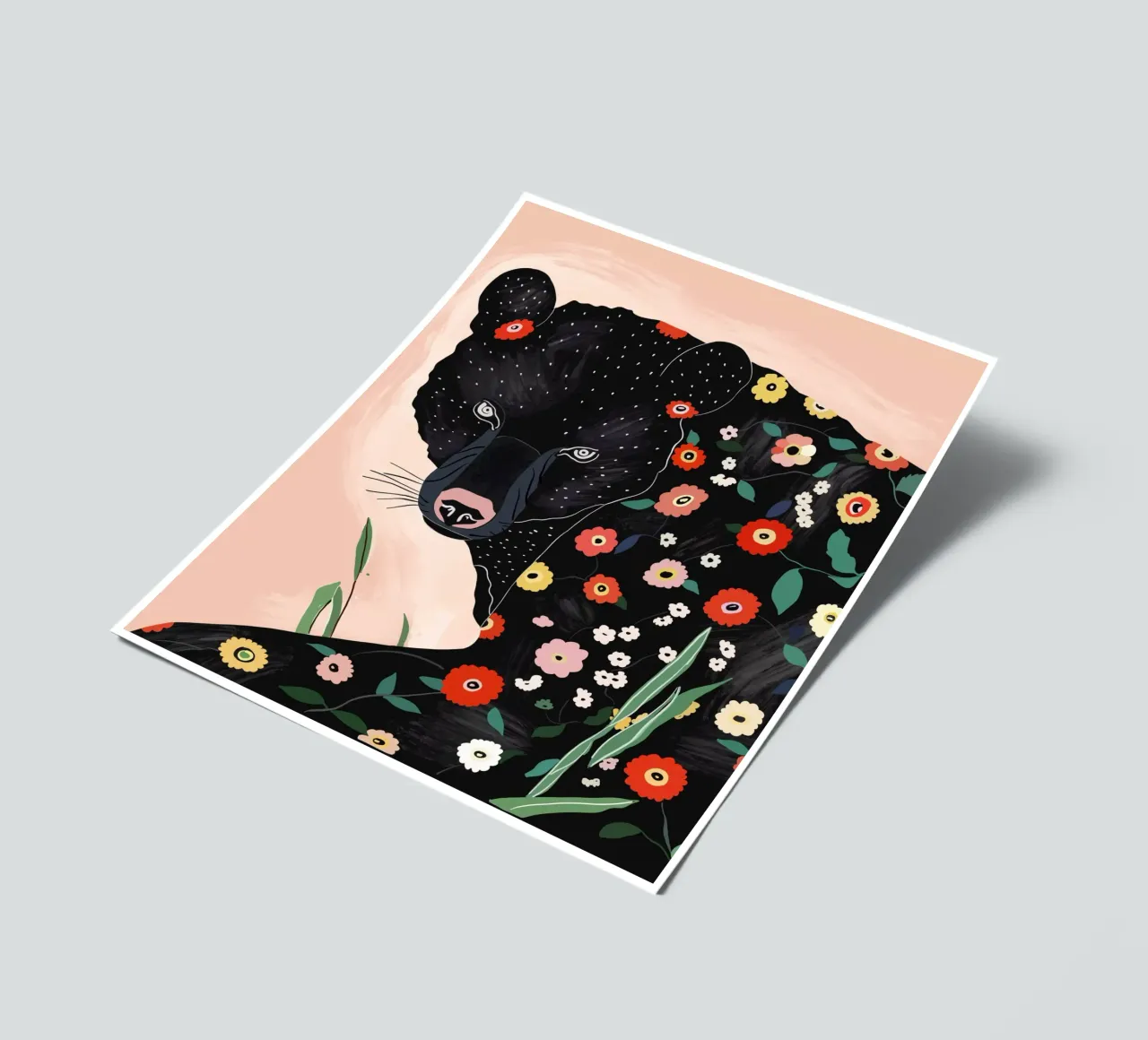 Floral Bear sticker sheet by ArtsySesta