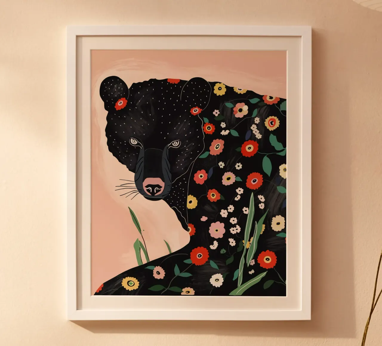 Orso floreale poster da ArtsySesta
