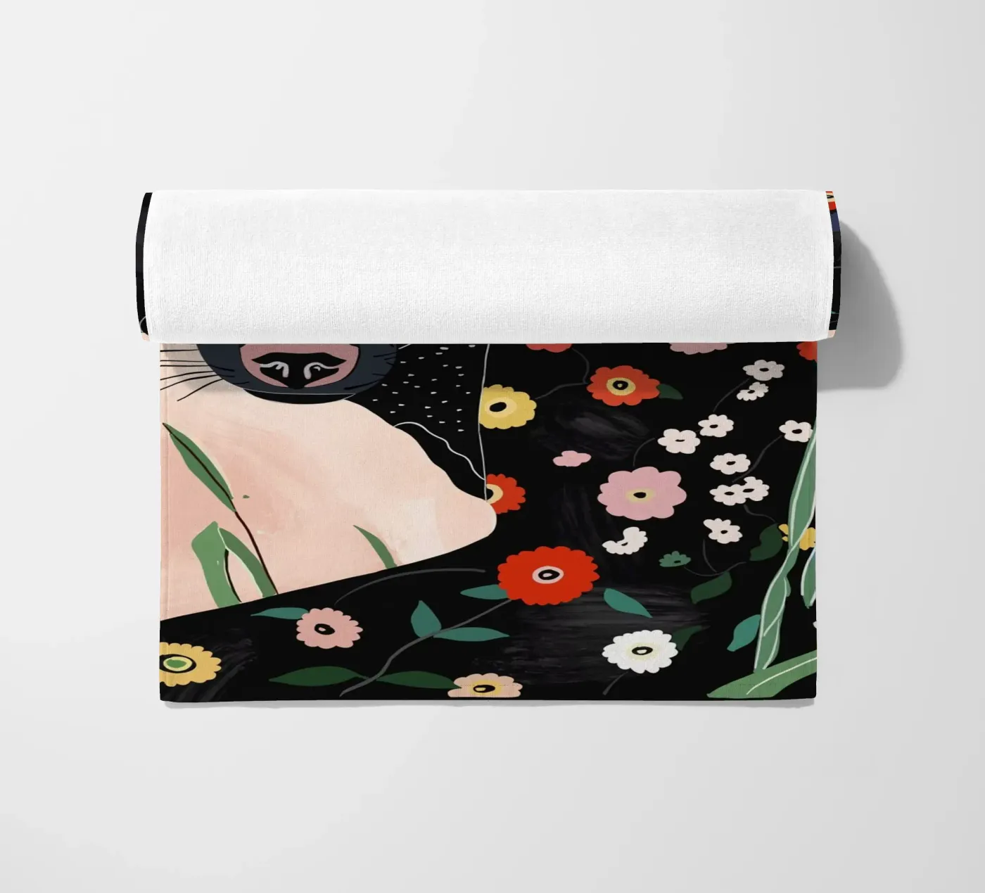 Orso floreale telo mare da ArtsySesta