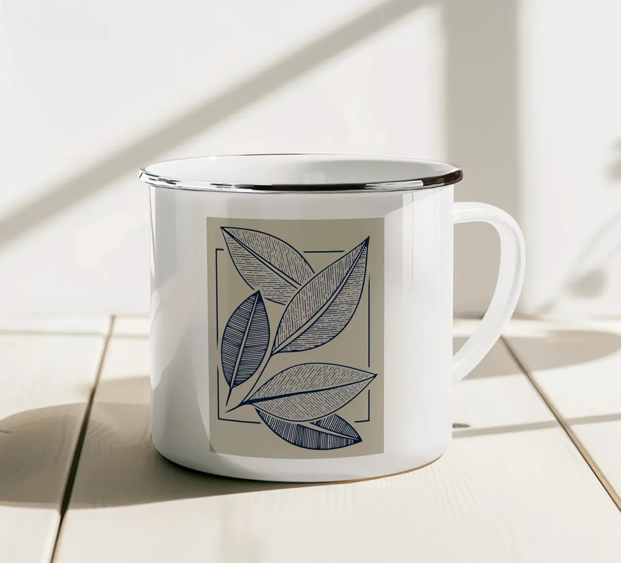 Foglia botanica tazza in smalto da Haleigh