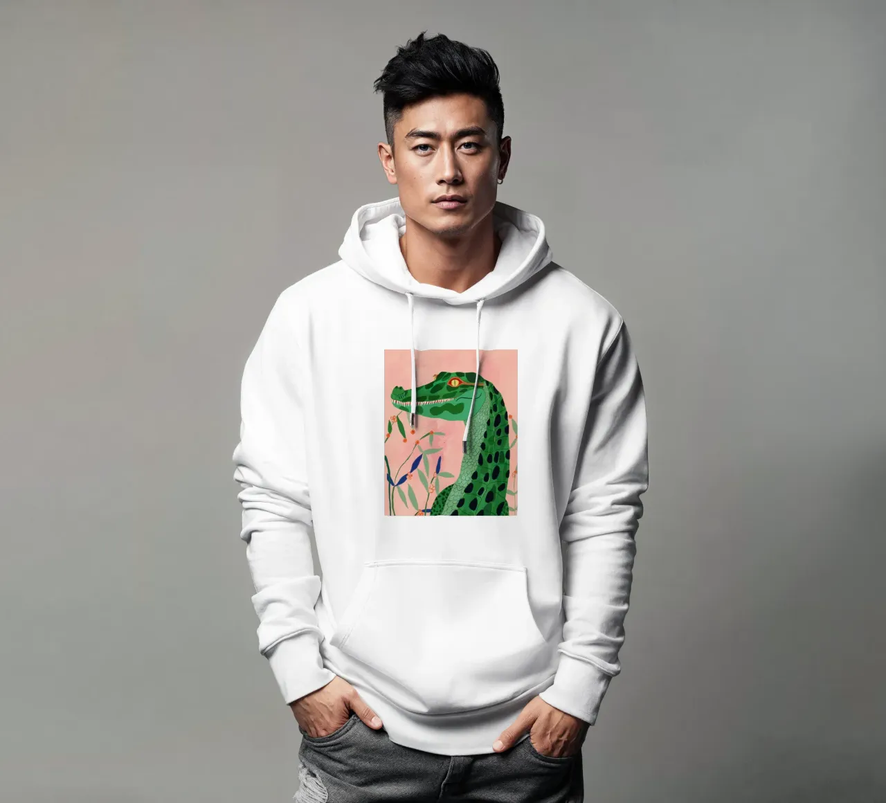 Cocodrilo de la jungla sudadera con capucha de ArtsySesta
