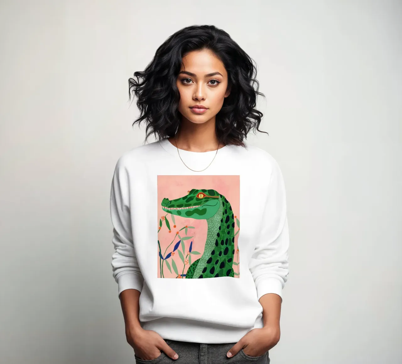 Cocodrilo de la jungla sudadera de ArtsySesta