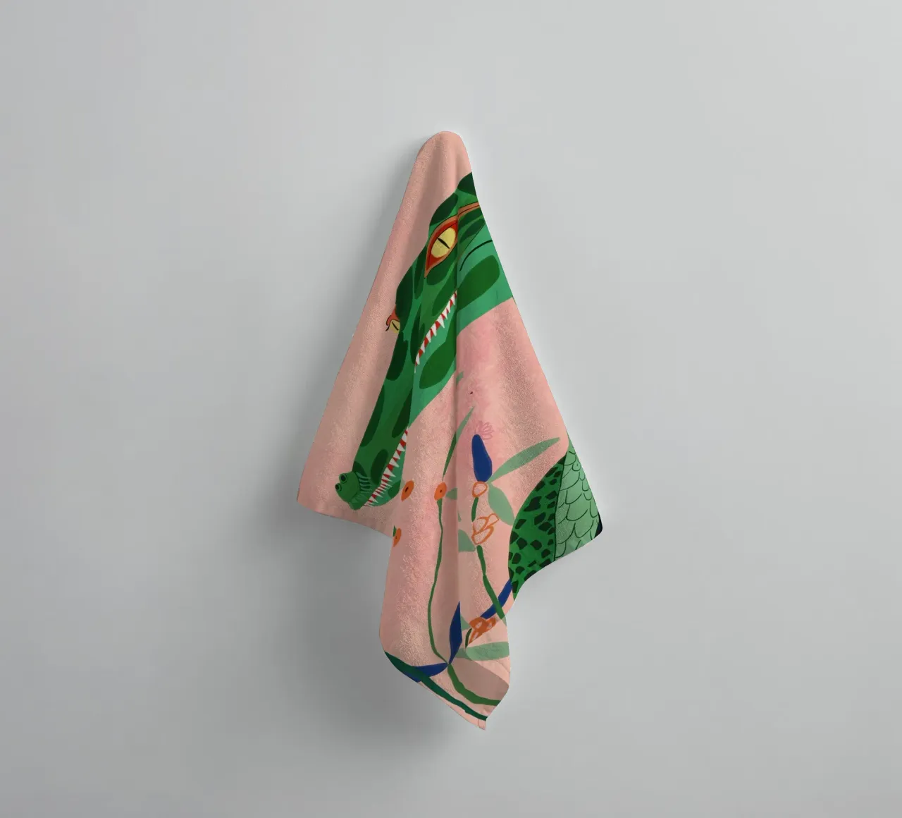 Cocodrilo de la jungla toalla de baño de ArtsySesta
