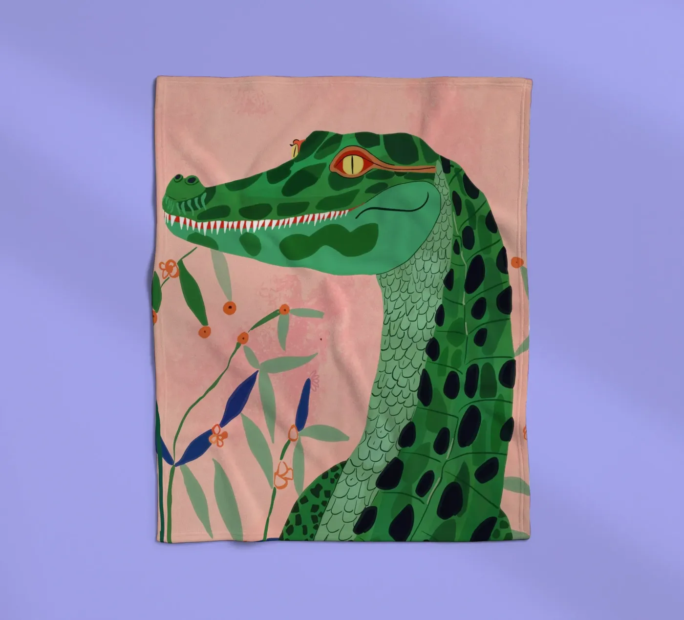 Krokodil fleecedeken van ArtsySesta