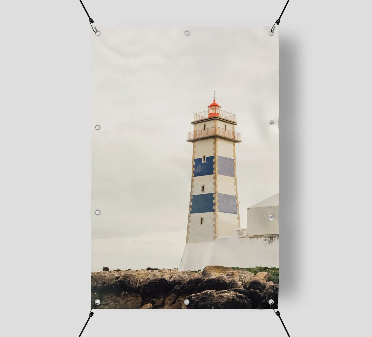 Nautical Portugal Lighthouse telo in pvc da patiphotography