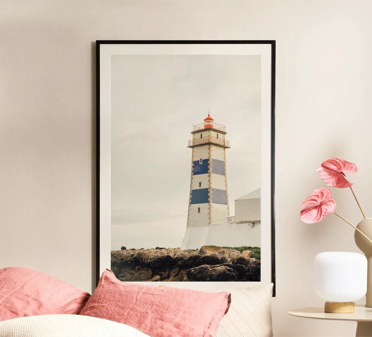 Nautical Portugal Lighthouse poster da patiphotography
