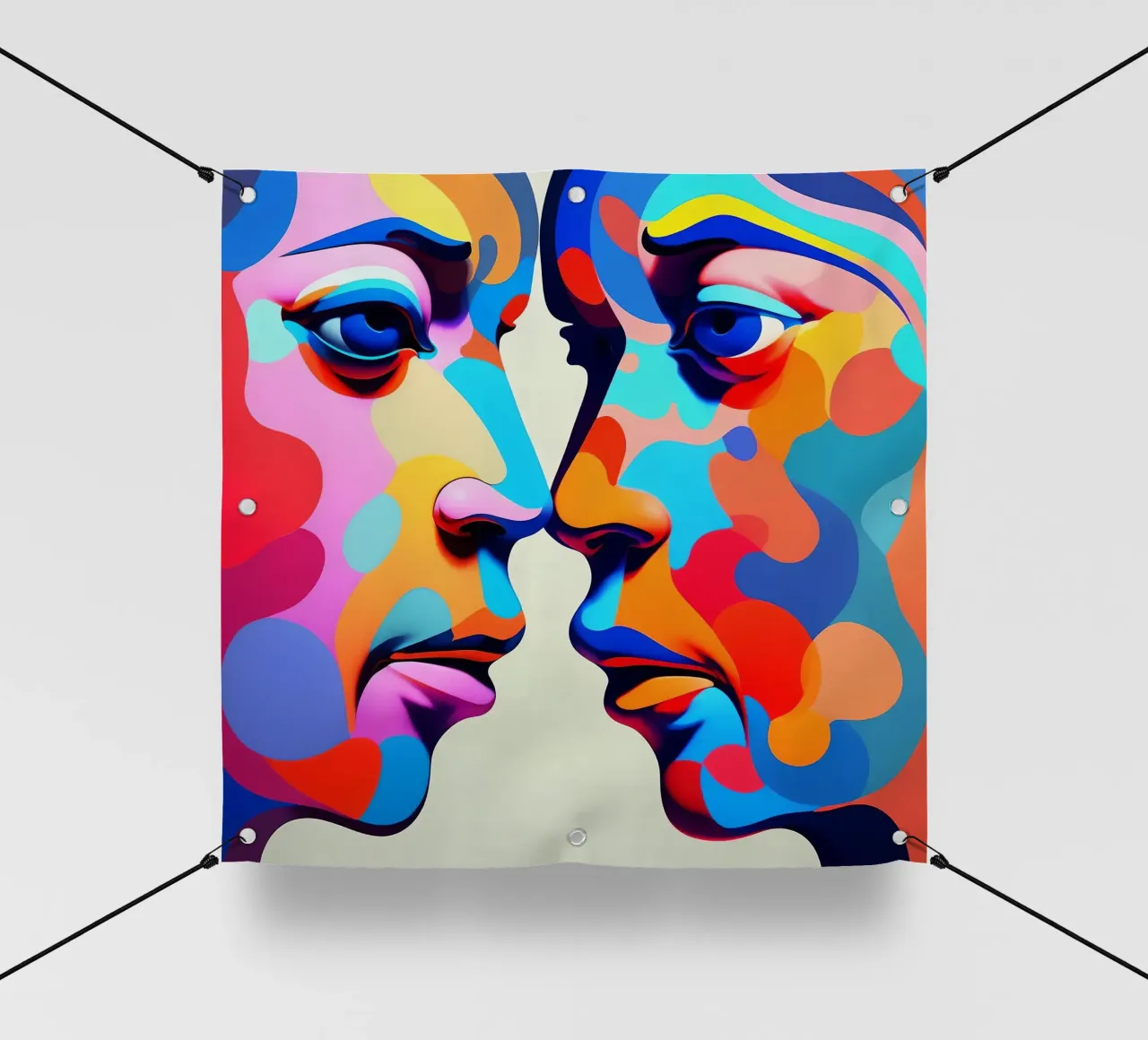 Immagine_specchio_colorata_2 telo in pvc da AI-Portraits by LK