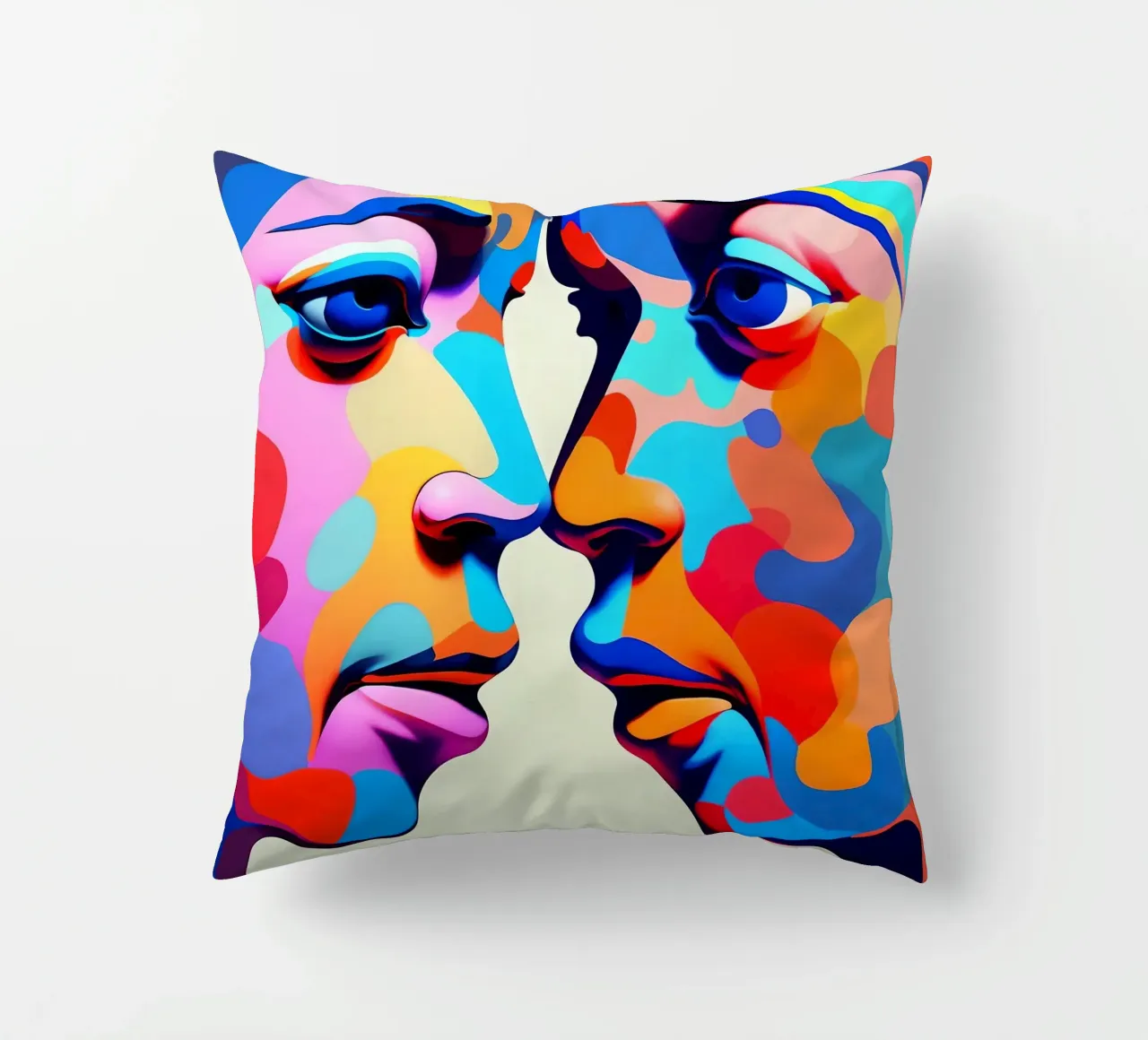 Immagine_specchio_colorata_2 cuscino da AI-Portraits by LK