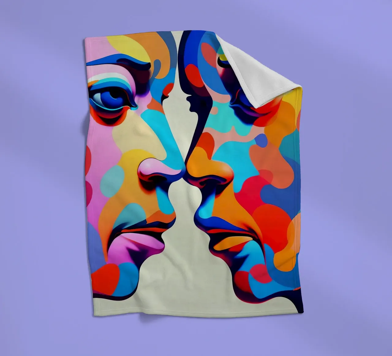 Immagine_specchio_colorata_2 coperta in pile da AI-Portraits by LK