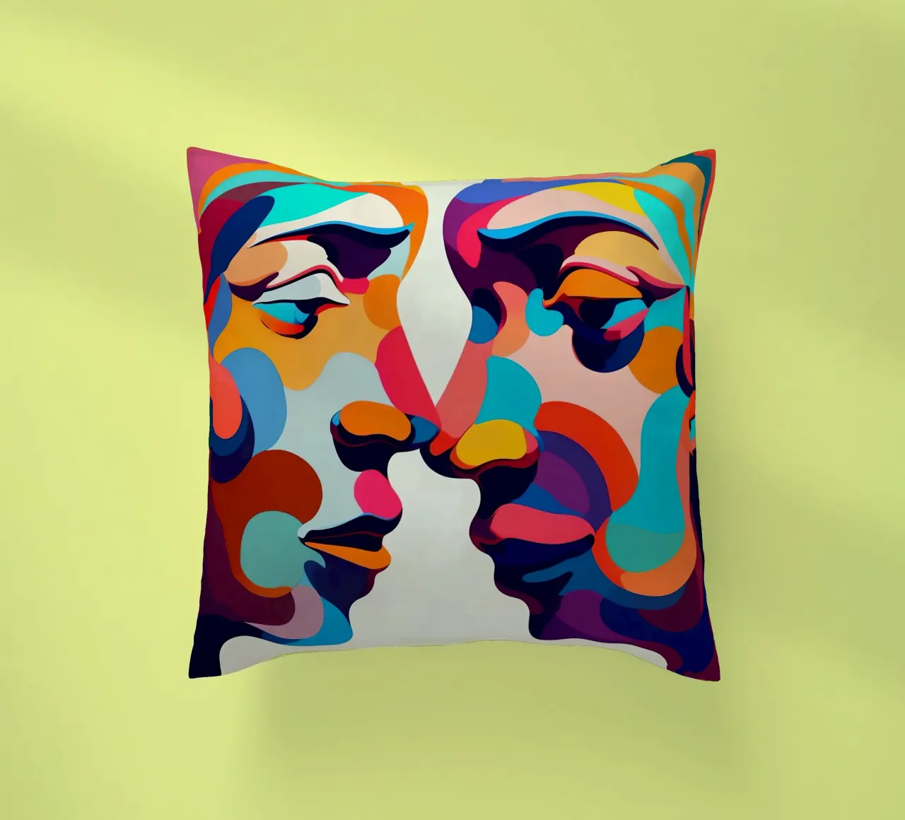 Immagine_specchio_colorata_3 cuscino da AI-Portraits by LK