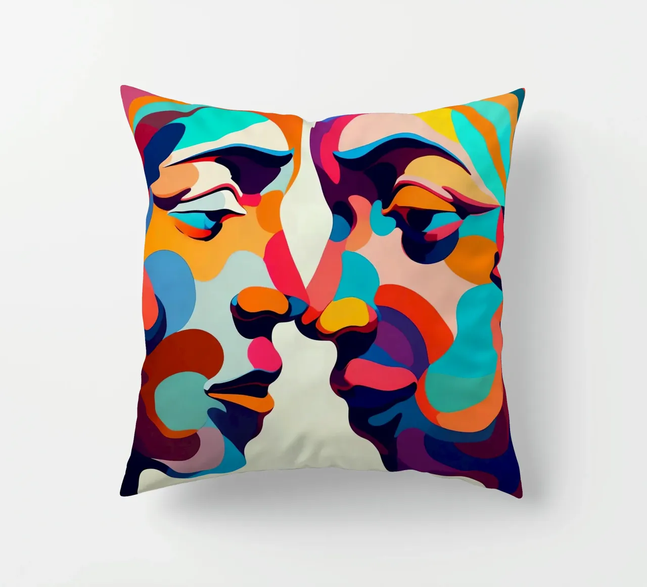 Immagine_specchio_colorata_3 cuscino da AI-Portraits by LK