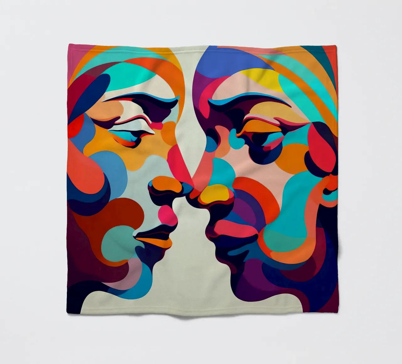 Immagine_specchio_colorata_3 coperta in pile da AI-Portraits by LK