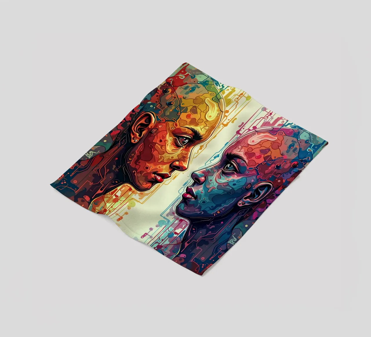 Immagine_specchio_colorata_4 coperta in pile da AI-Portraits by LK