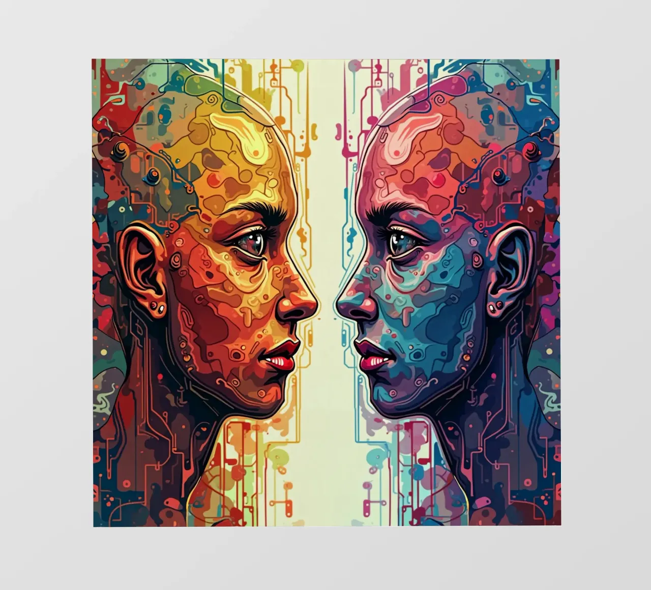 Immagine_specchio_colorata_4 telo in pvc da AI-Portraits by LK