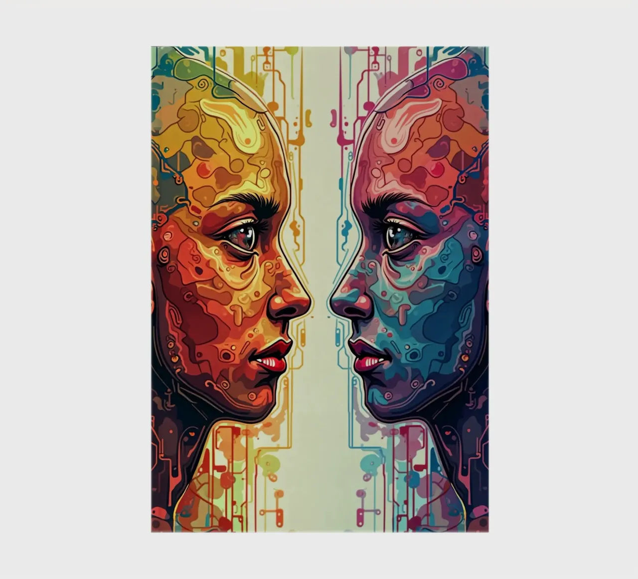 Mirror_image_colourful_4 notebook by AI-Portraits by LK