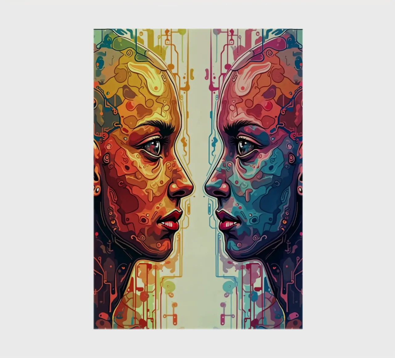 Mirror_image_colourful_4 notebook by AI-Portraits by LK