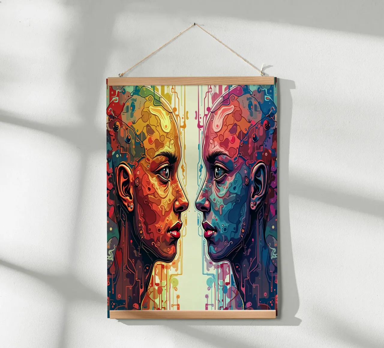 Immagine_specchio_colorata_4 carta hahnemühle da AI-Portraits by LK