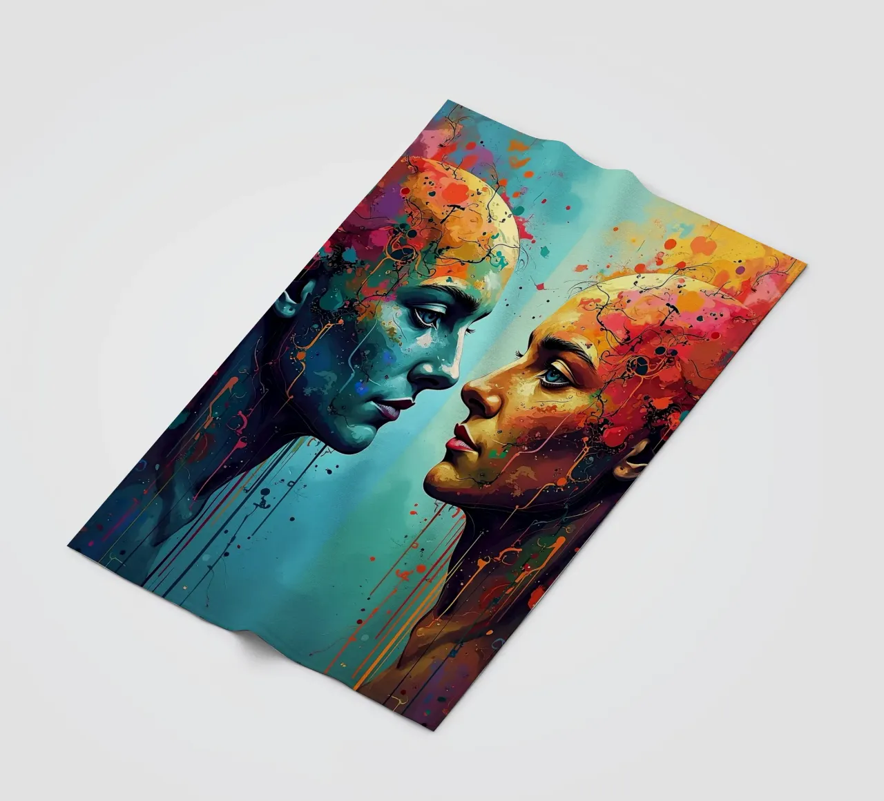Immagine_specchio_colorata_5 coperta in pile da AI-Portraits by LK