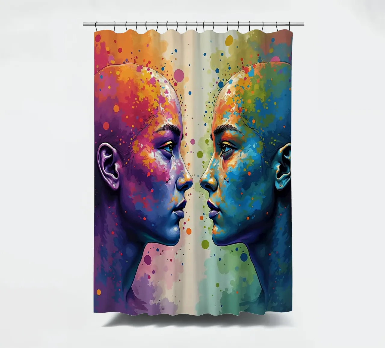 Immagine_specchio_colorata_7 tenda da doccia da AI-Portraits by LK