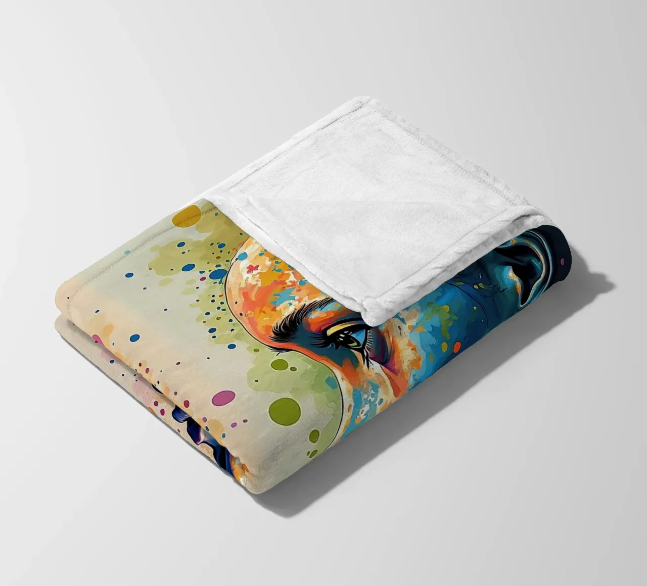 Immagine_specchio_colorata_7 coperta in pile da AI-Portraits by LK