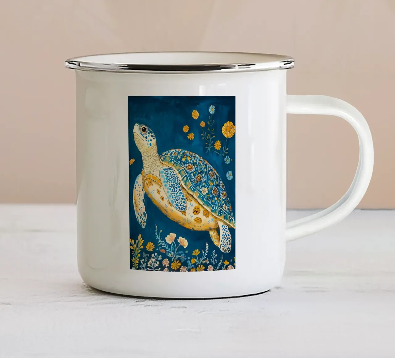 Tartaruga tazza in smalto da IamHomeStudio