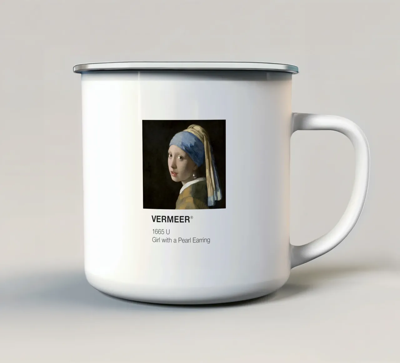 Vermeer Pantone tazza in smalto da Vintagrafica