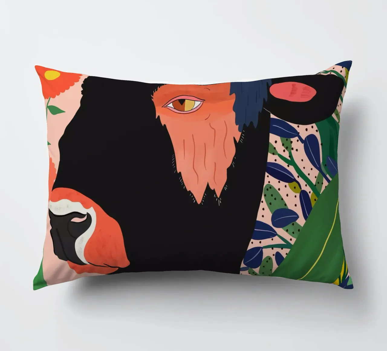 Bisonte floreale cuscino da ArtsySesta