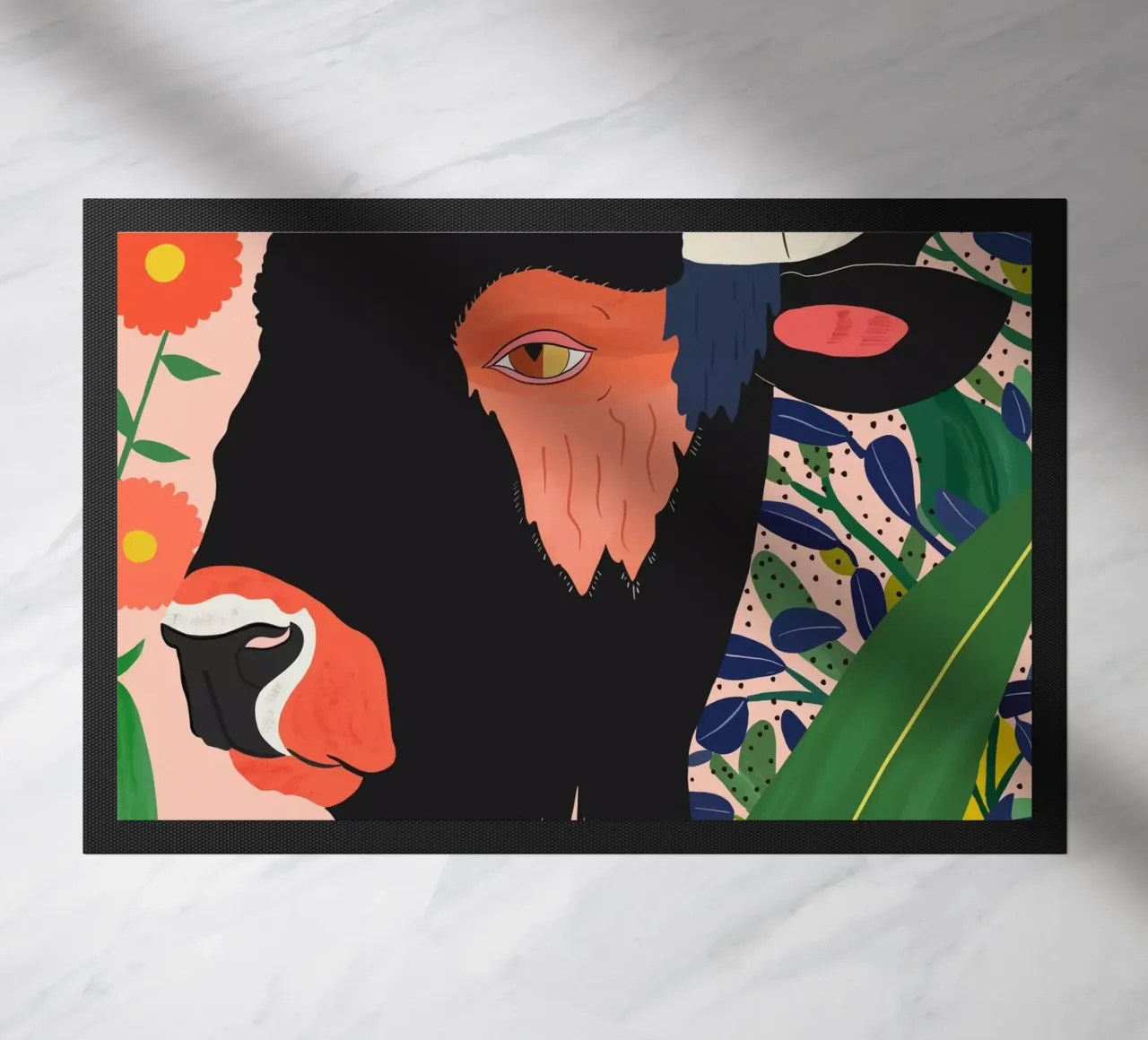 Bisonte floreale zerbino da ArtsySesta