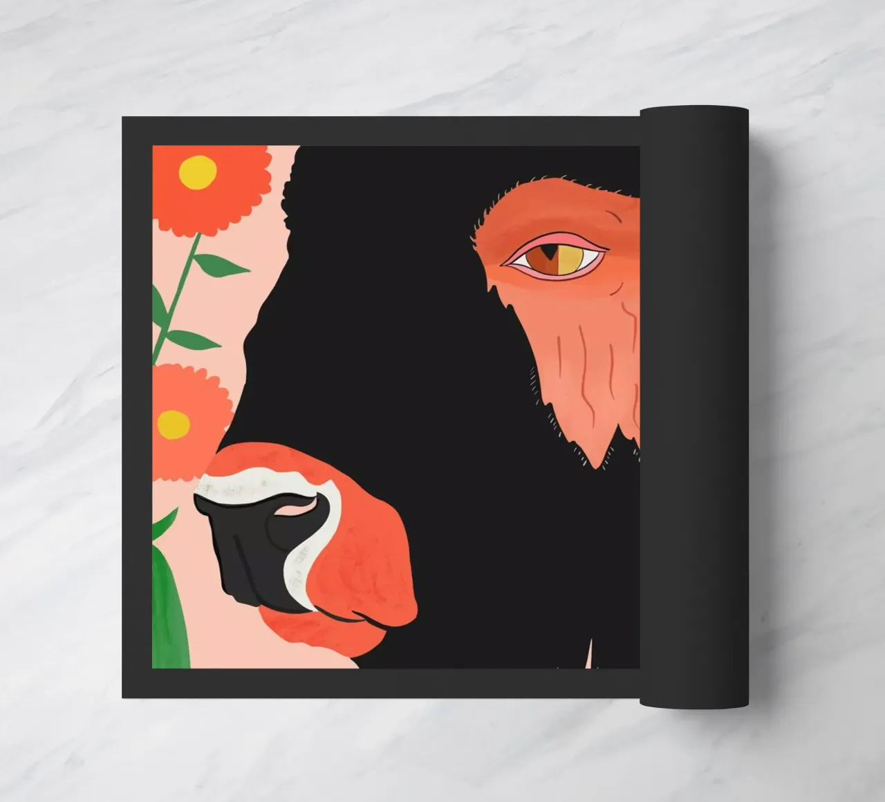 Bisonte floreale zerbino da ArtsySesta